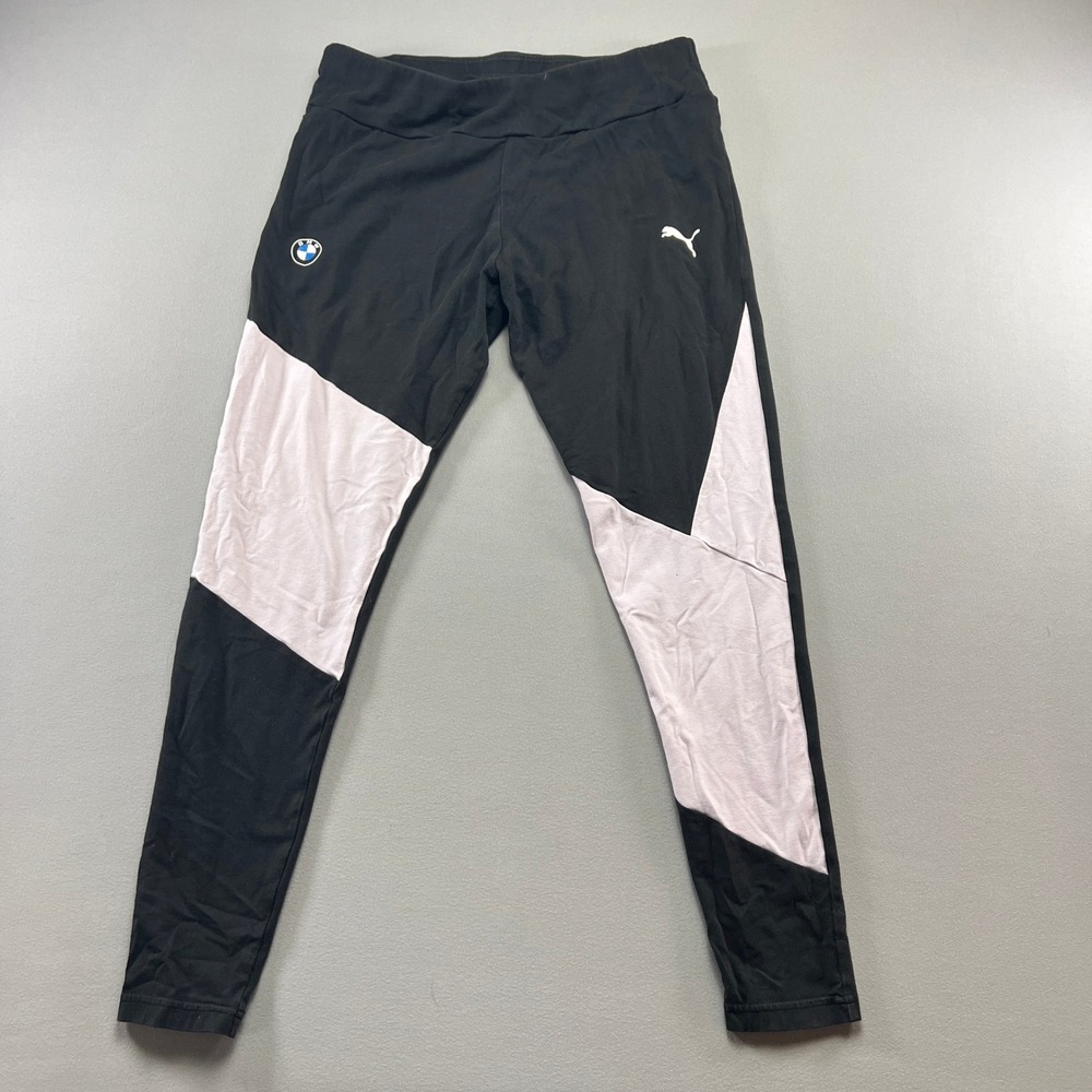 Puma X Bmw Motorsport Training Tights Womens Large Multicolor Logo Activewear